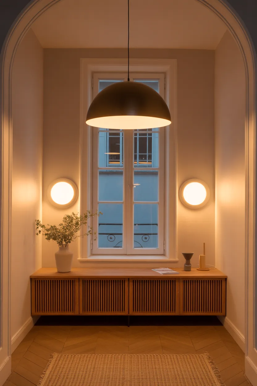 Inspiration entree maison eclairage ambiance chaleureux