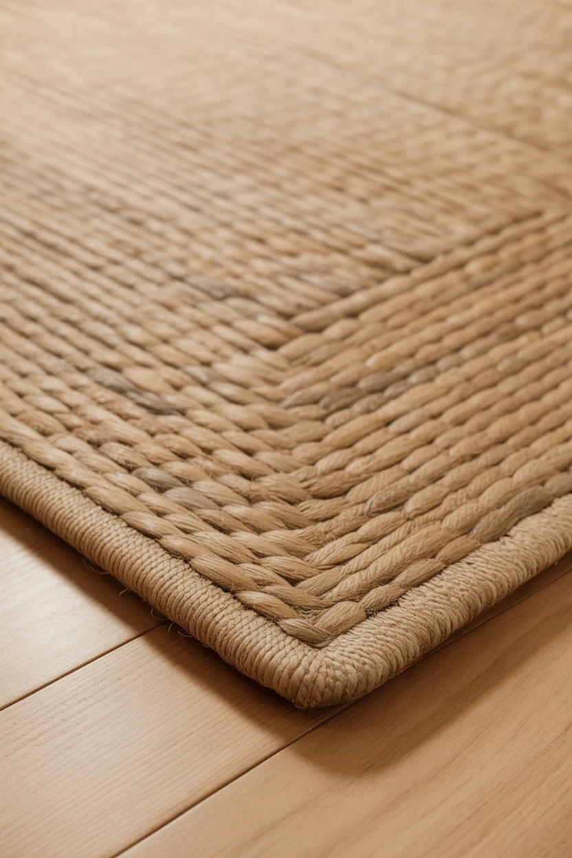 Inspiration entree maison tapis jute naturel durable
