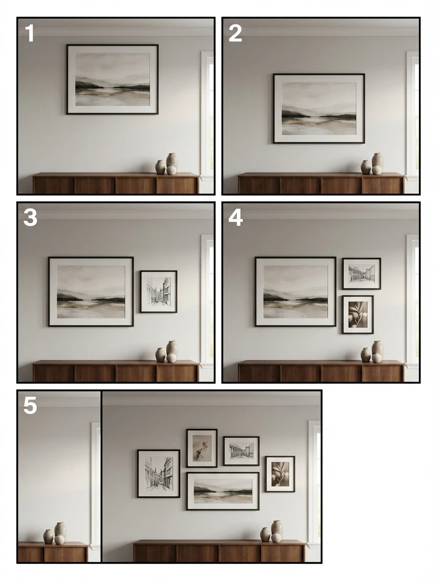 Conseils pour bien accrocher et disposer ses cadres muraux