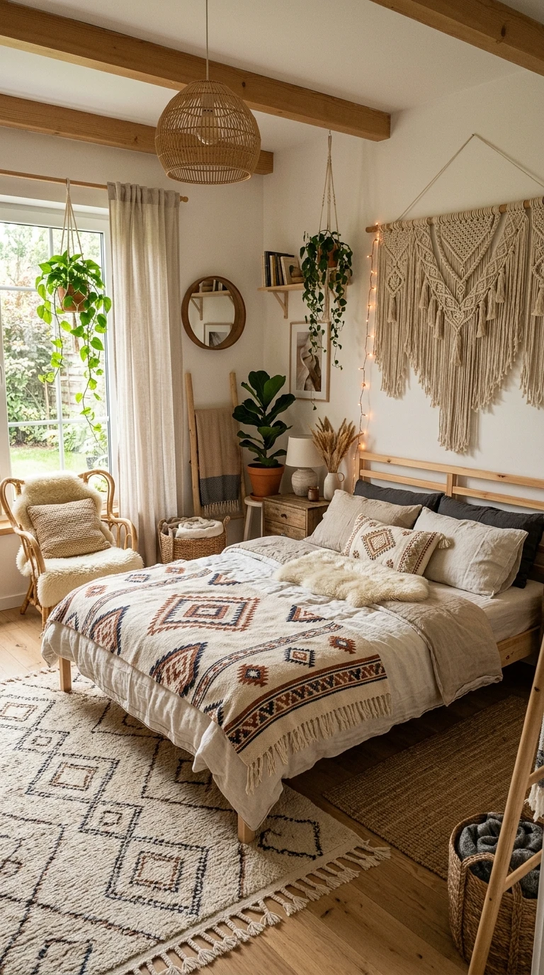 Chambre Scandinave Bohème: Décoration Naturelle et Chaleureuse