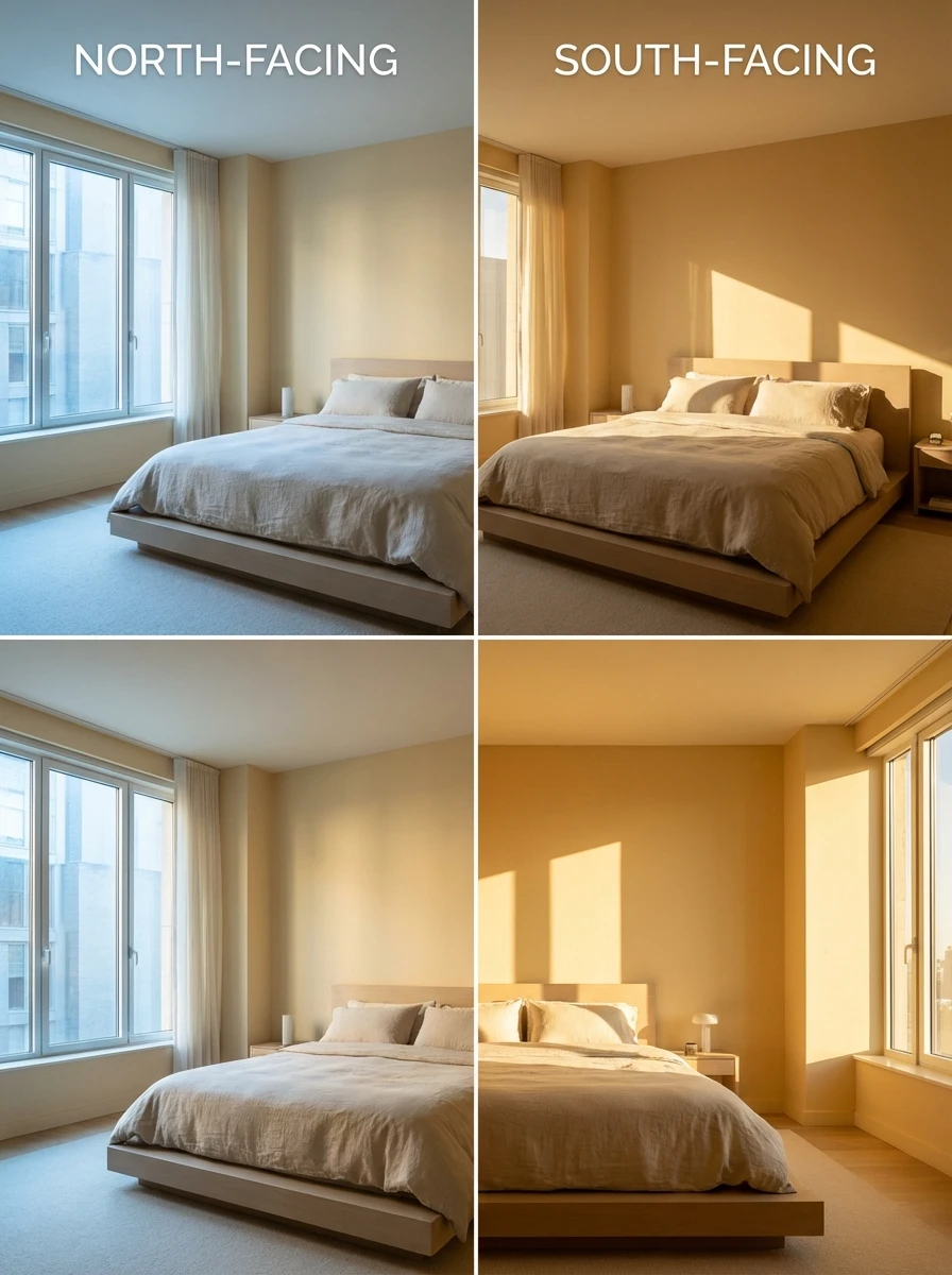 Choisir sa peinture neutre de chambre selon l'exposition solaire