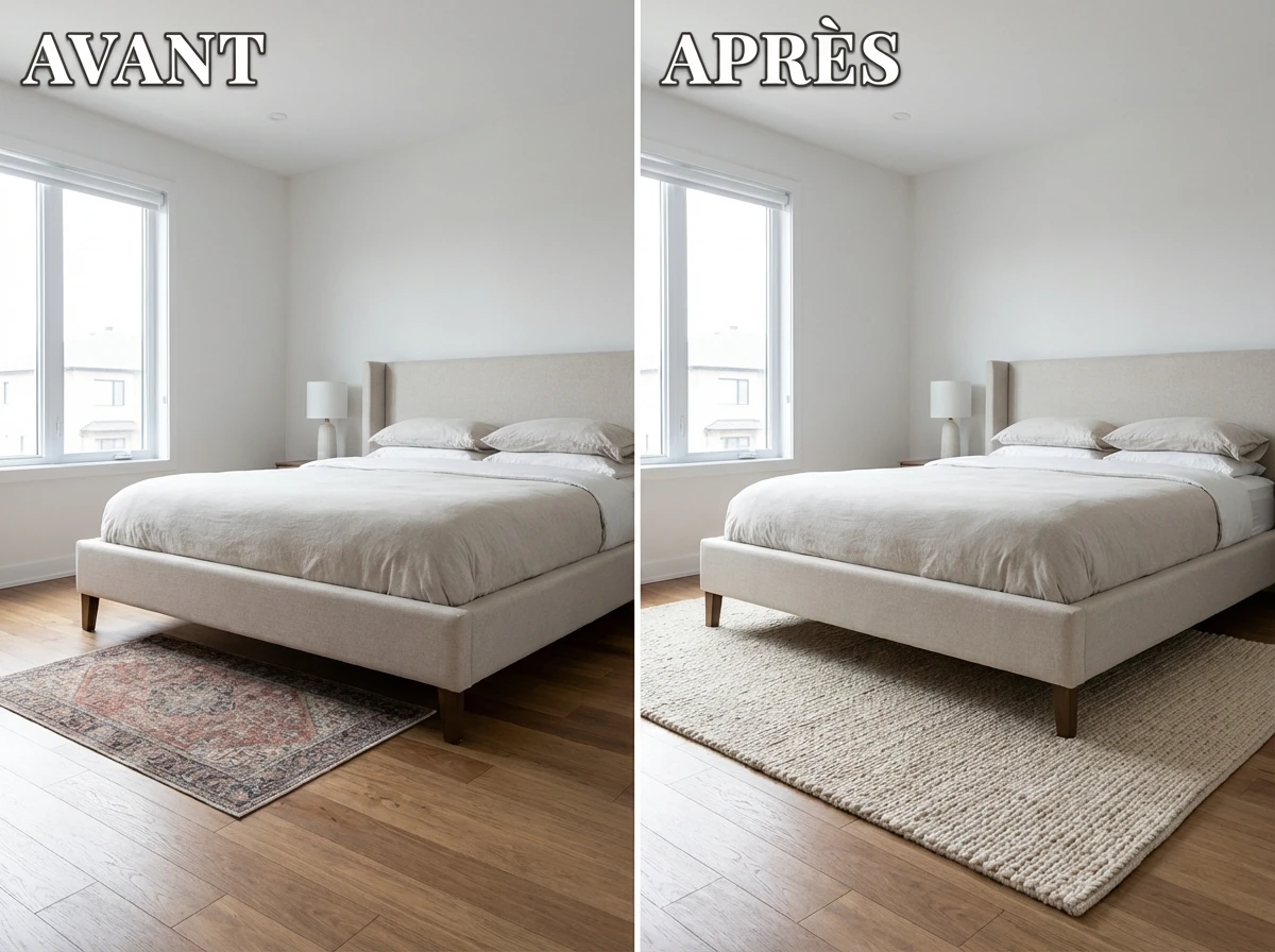 Choisir la bonne taille de tapis pour une chambre