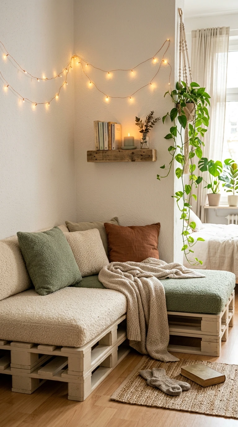 Coin lecture cocooning DIY en palettes recyclées