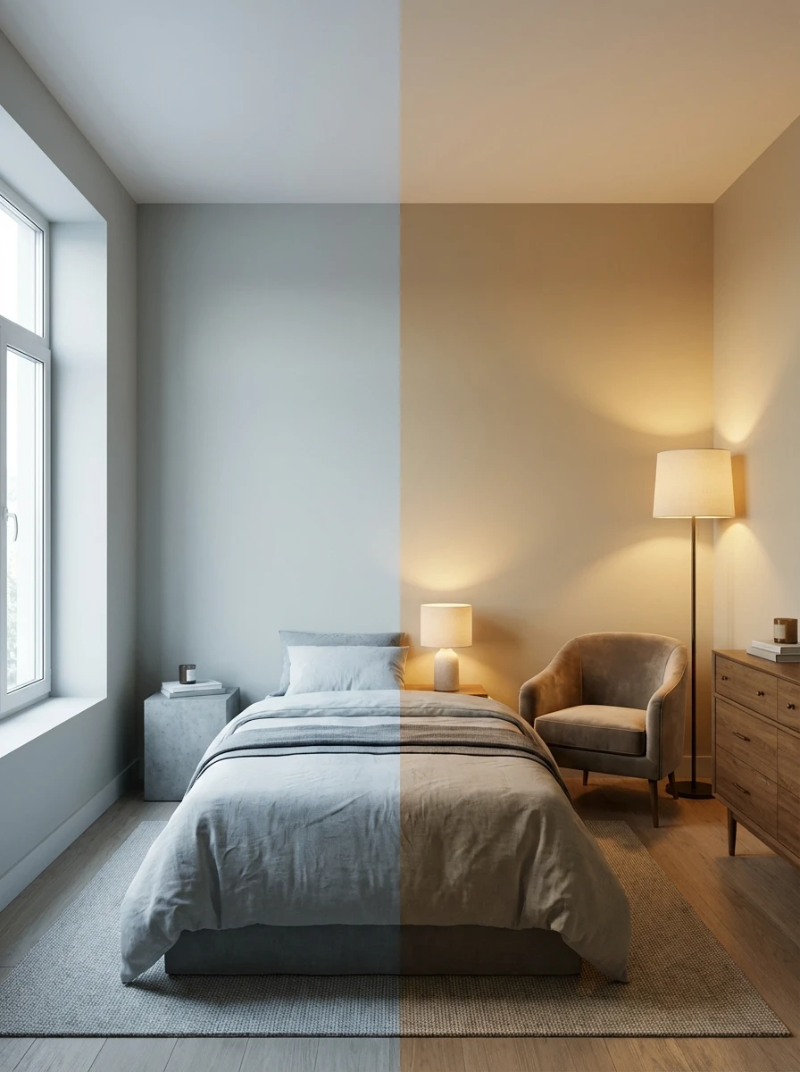 Impact de l'éclairage sur les couleurs neutres