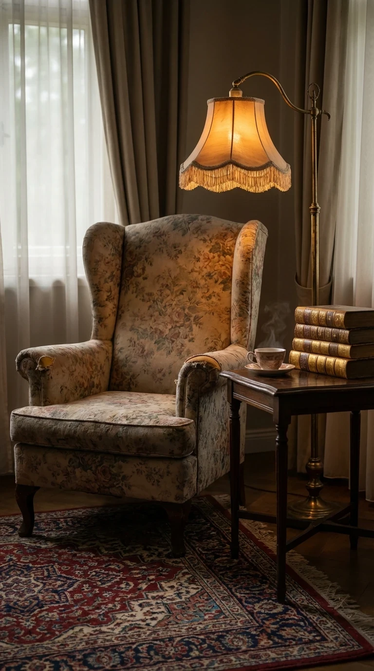 Créer un coin lecture avec un fauteuil chiné c