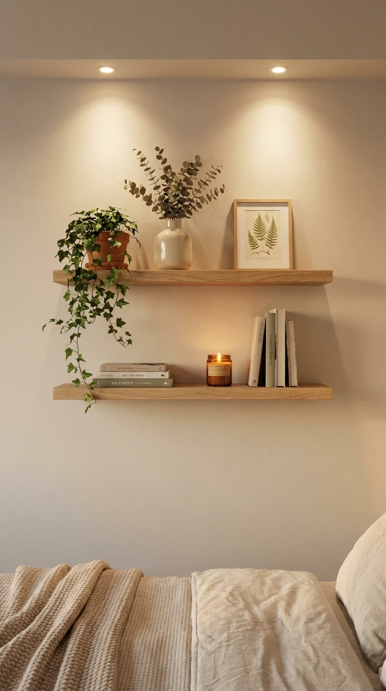 Installer et décorer des étagères murales flottantes : le mur qui vit