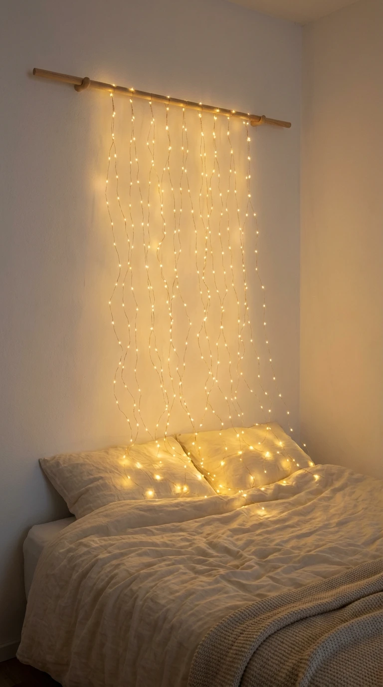 Jouer avec les guirlandes lumineuses