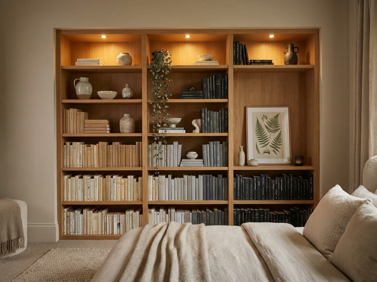 📖 La bibliothèque murale en bois : le rangement culturel