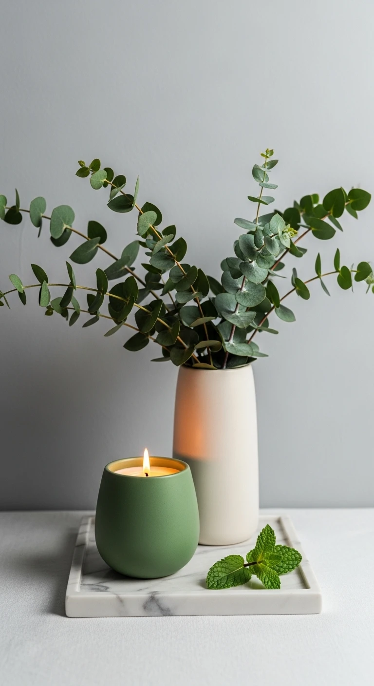 La bougie eucalyptus et menthe poivrée : le spa à domicile