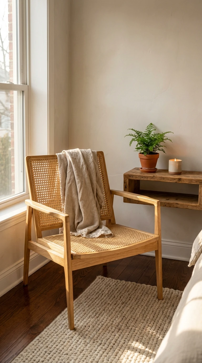 La chaise en cannage ou en rotin tressé : la légèreté naturelle