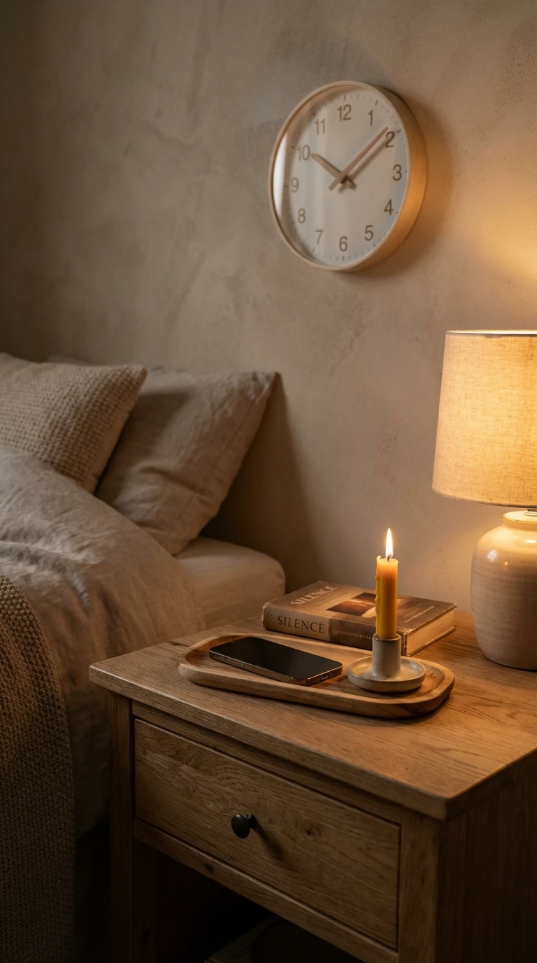 Déconnexion et sérénité dans une chambre minimaliste