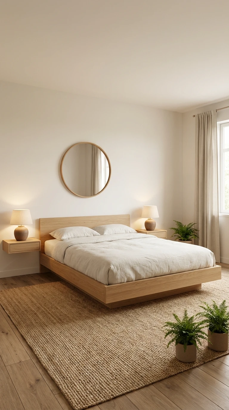 Chambre parentale zen et cocooning au style minimaliste