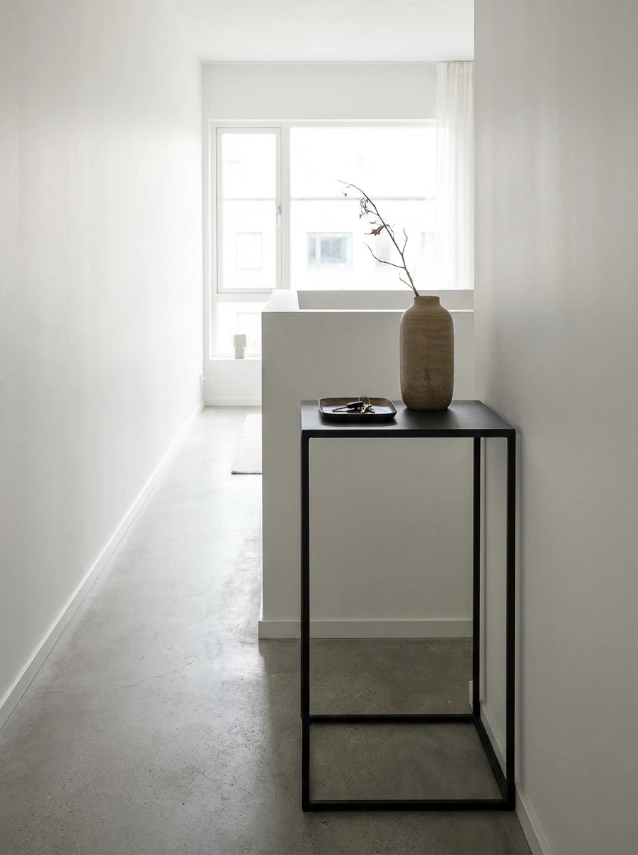 La Console Haute Adossée Au Mur