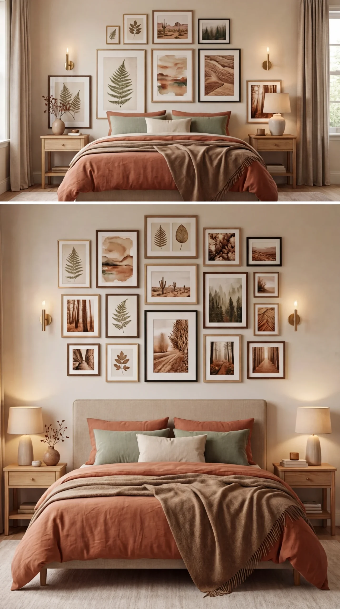 La galerie de cadres en harmonie de tons