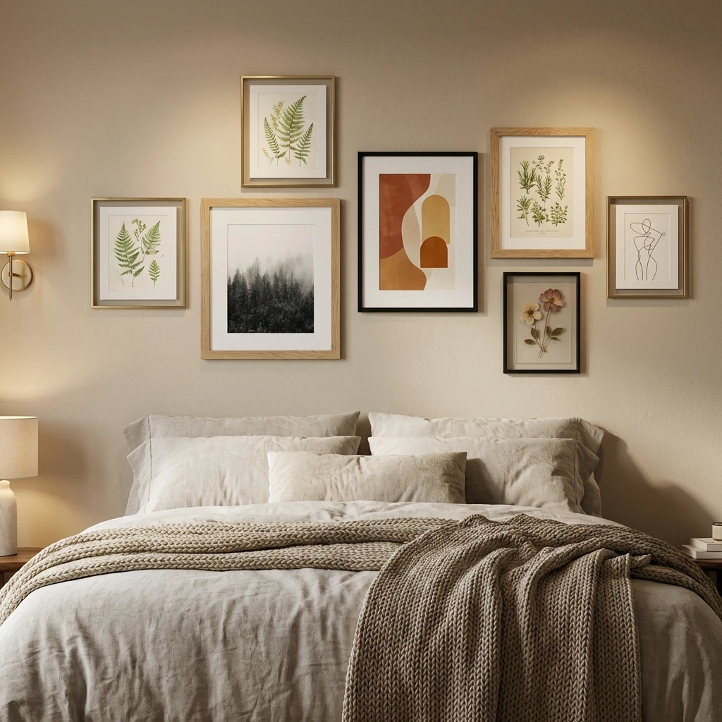 Décoration de chambre avec galerie murale personnalisée