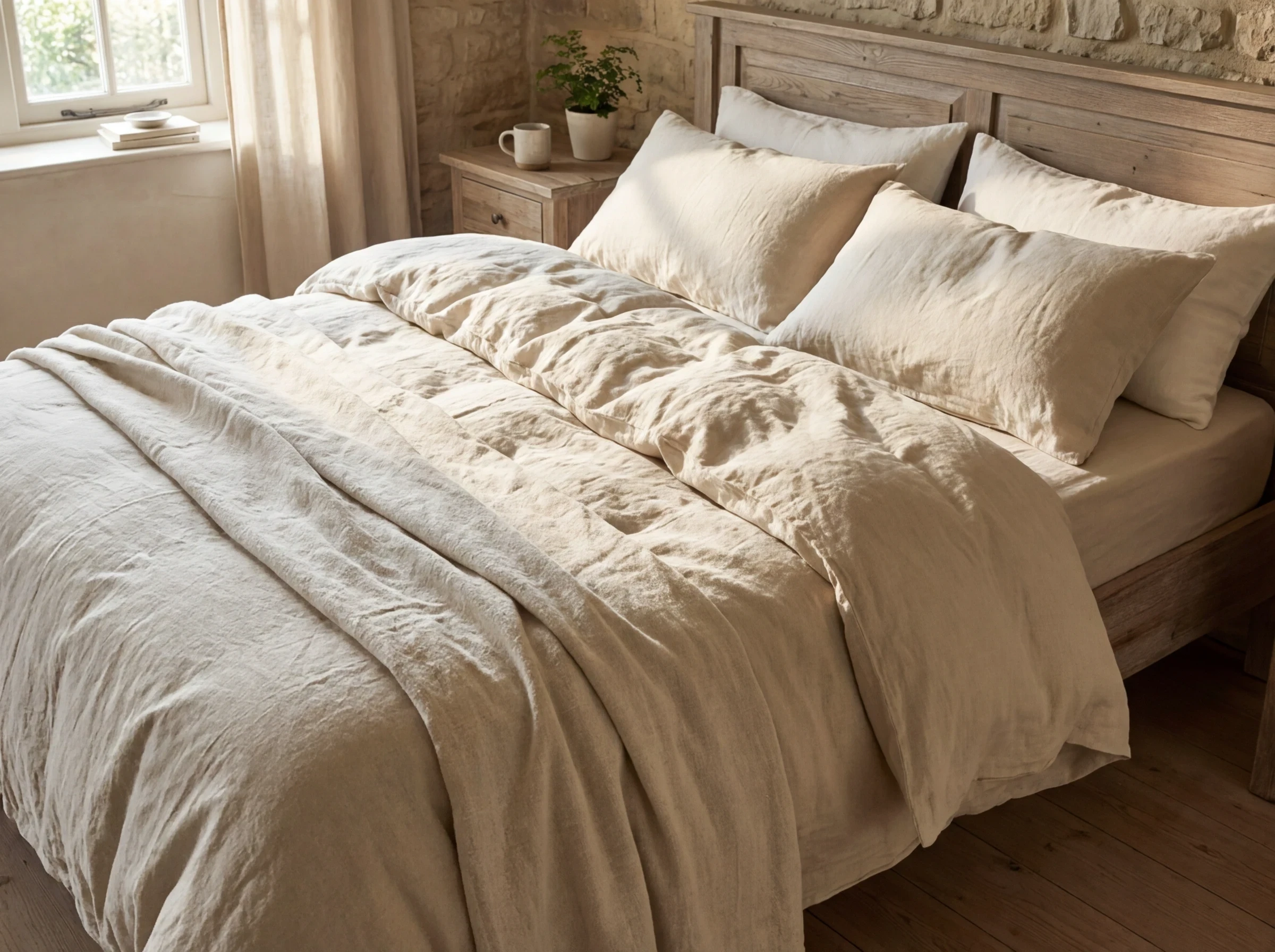 Linge de lit en gaze de coton pour une chambre cocooning