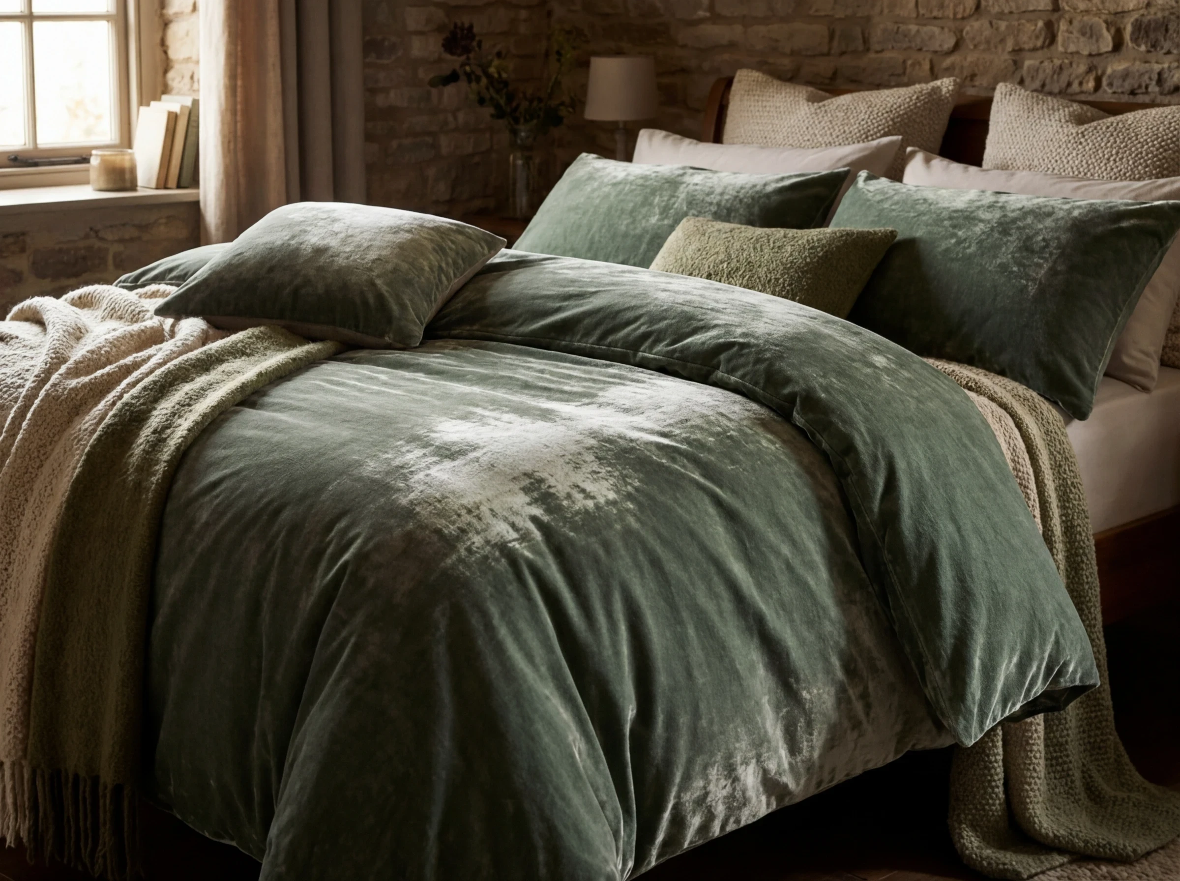 Housse de couette en velours : l'ambiance velours de nuit