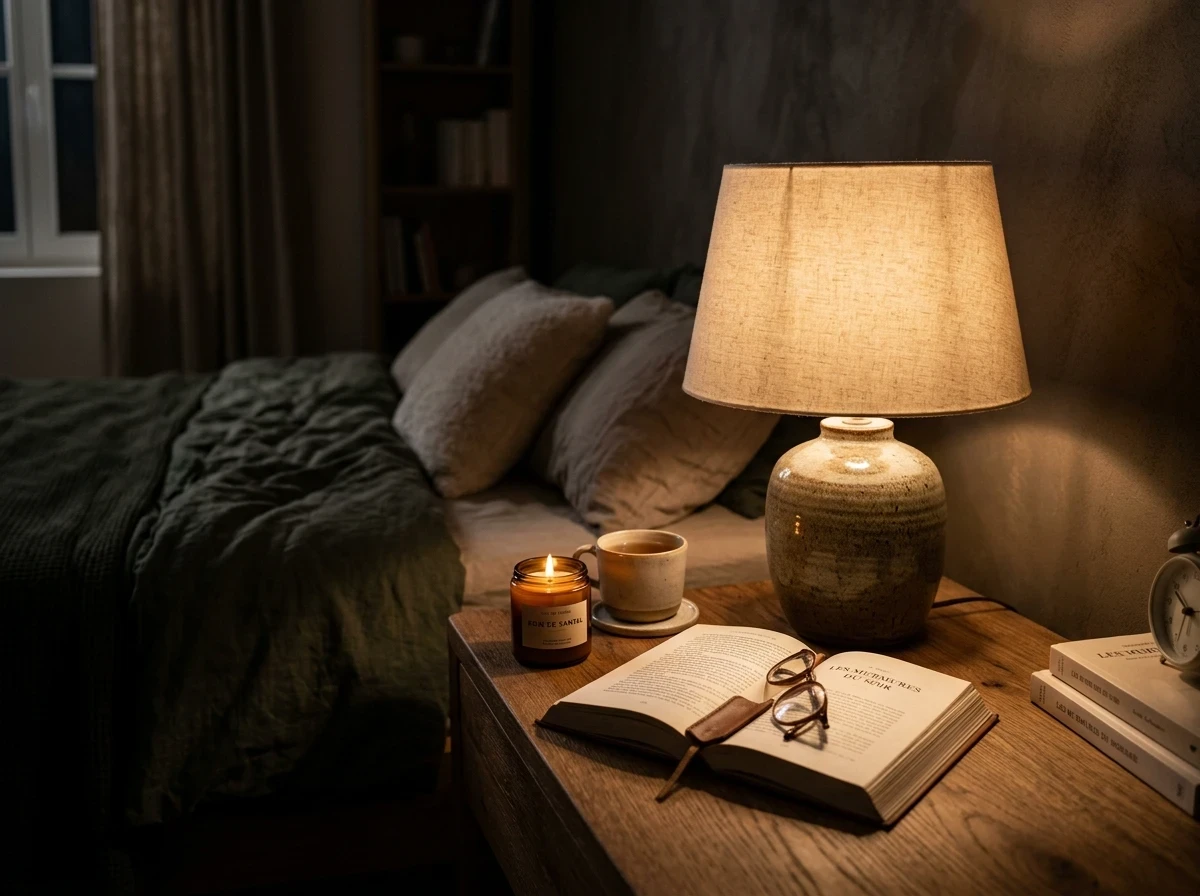 La lampe de chevet à abat-jour opaque : la lumière de lecture parfaite
