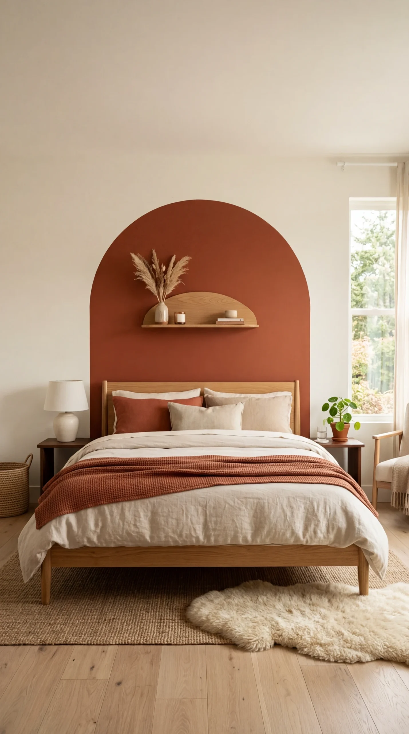 La peinture murale en arche terracotta pour la chambre