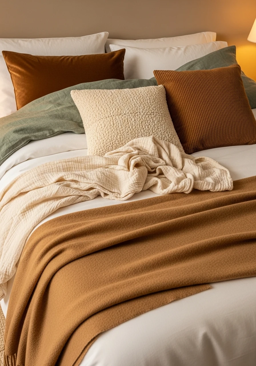 La superposition de tissus, l'art ultime de la chambre cocooning cc