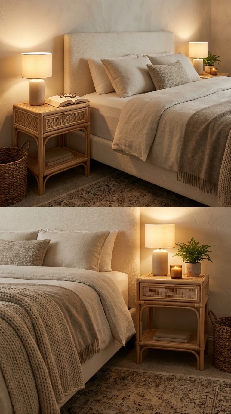 Tables de chevet symétriques pour une chambre harmonieuse