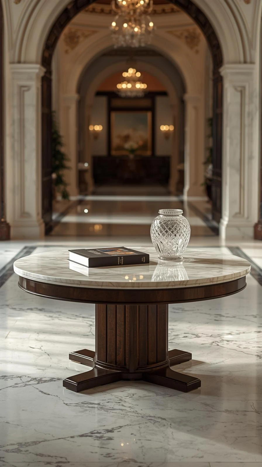 La Table Ronde Centrale En Marbre