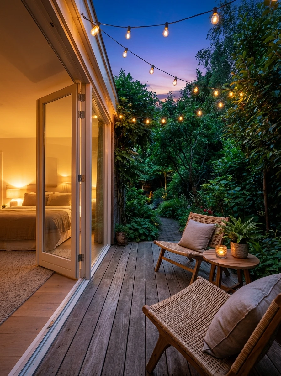 La terrasse de chambre : un cocon ouvert sur le jardin