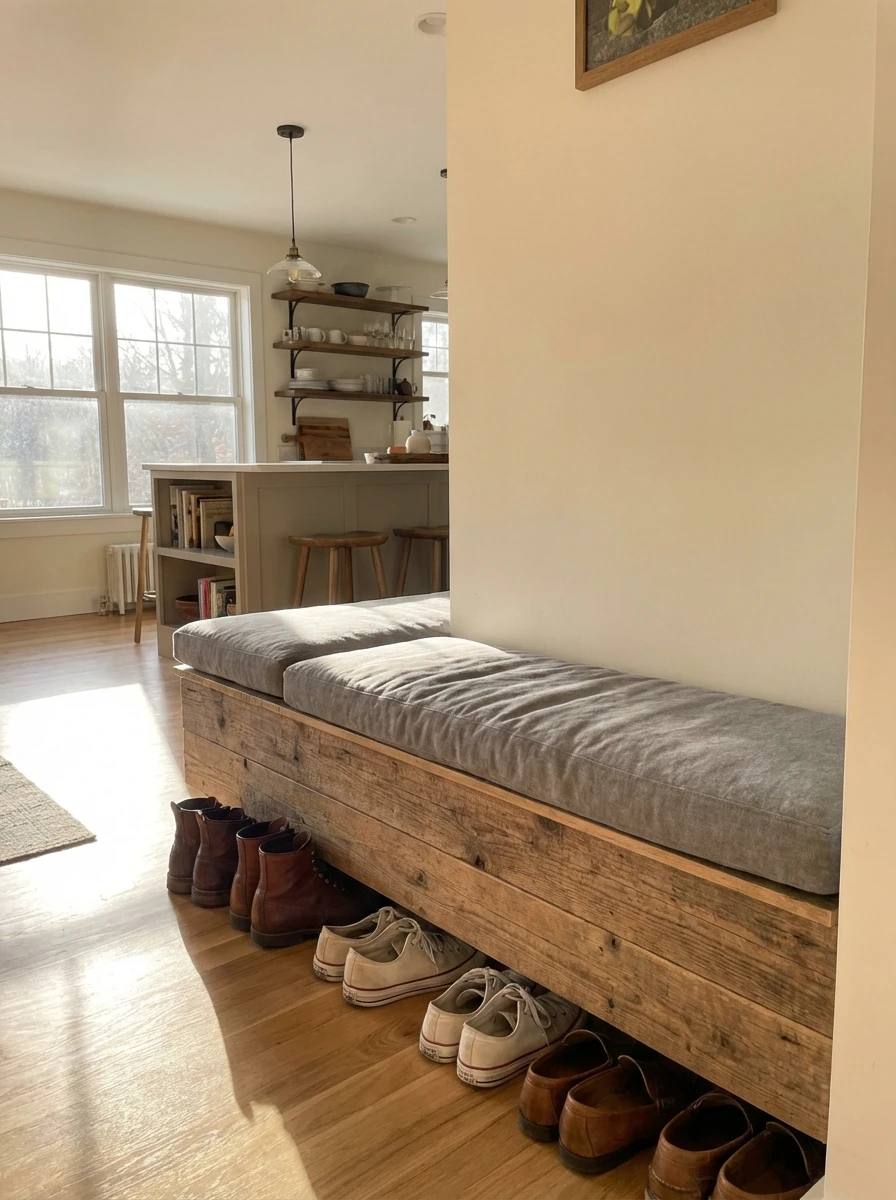 Le Banc Coffre Dans L'Entrée