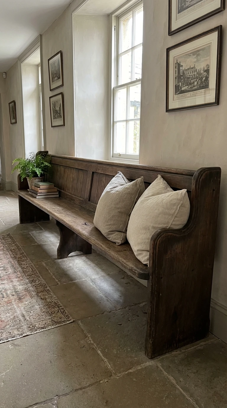 Le Banc D'Église Ancien Recyclé