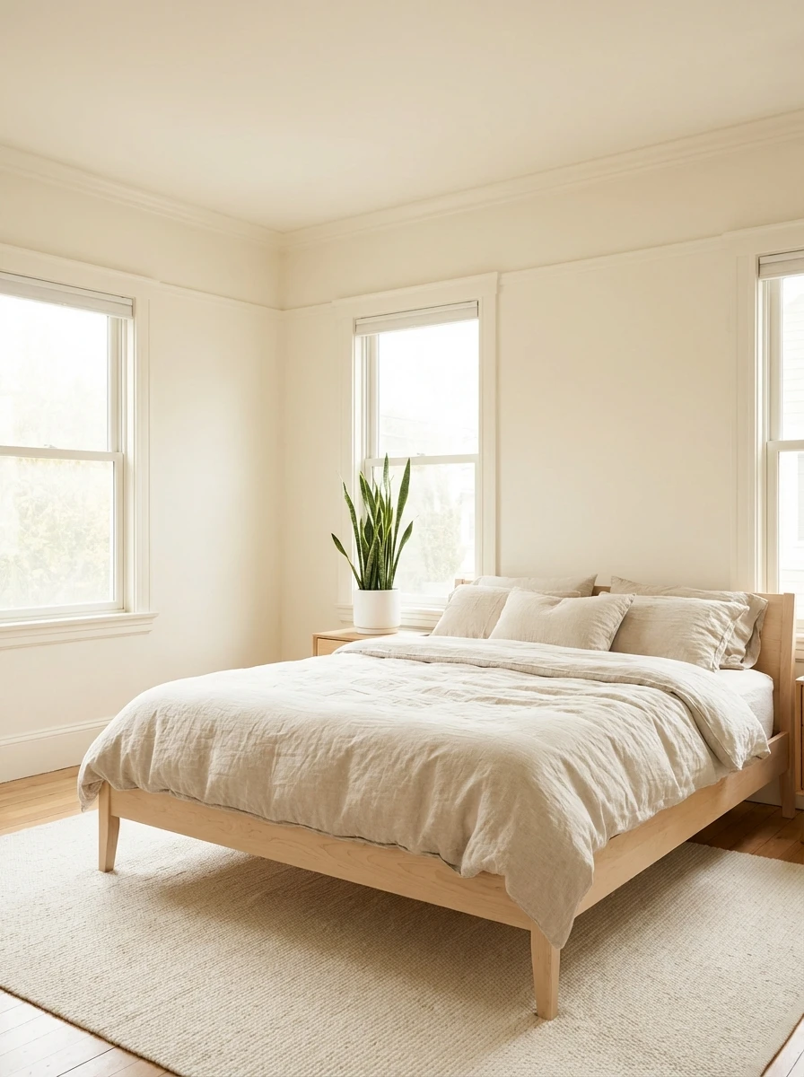 Le blanc cassé : une chambre lumineuse et enveloppante