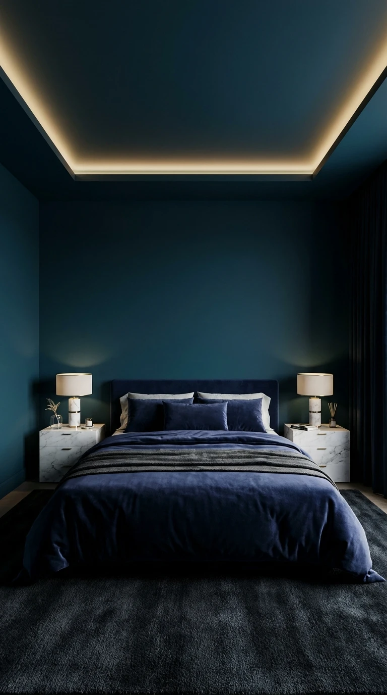 Le bleu profond enveloppant : plonger dans la nuit