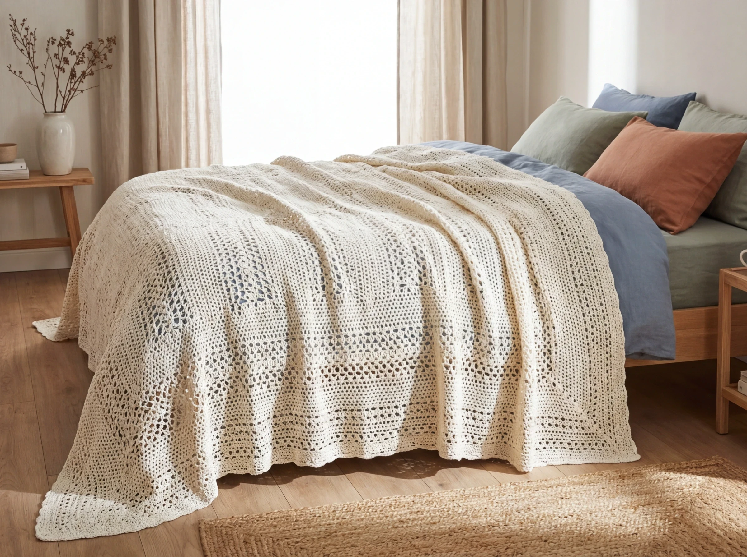 Le linge de lit en crochet pour une ambiance parfumée et cocooning