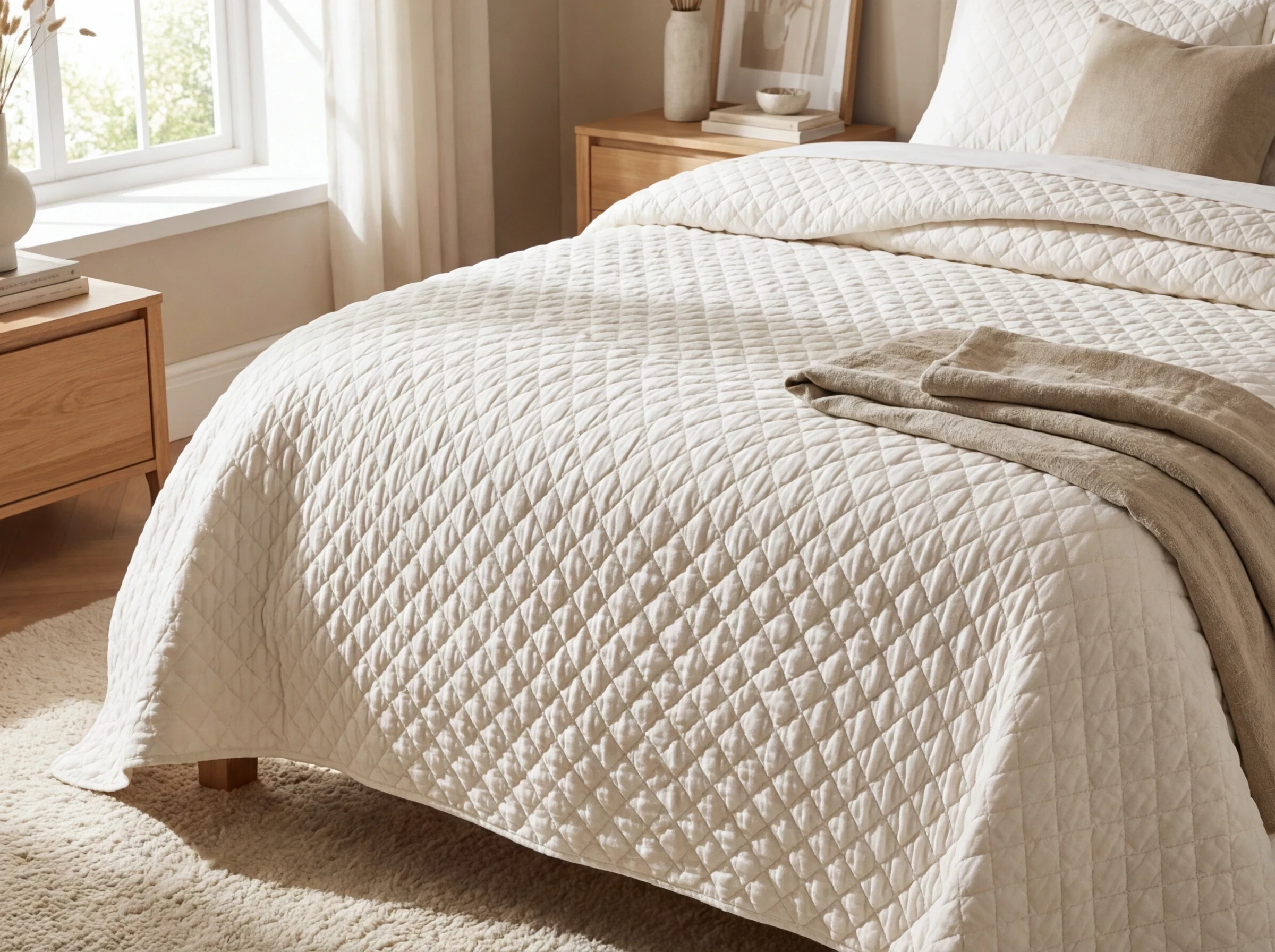 Linge de lit : le couvre-lit matelassé en coton pour une chambre cocooning