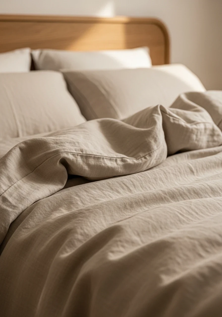 Le lin lavé, le tissu signature de la chambre cocooning