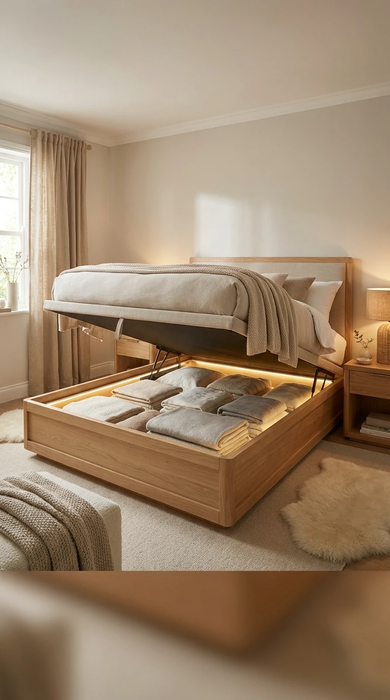 Le lit coffre avec rangement intégré : le cocon bien organisé