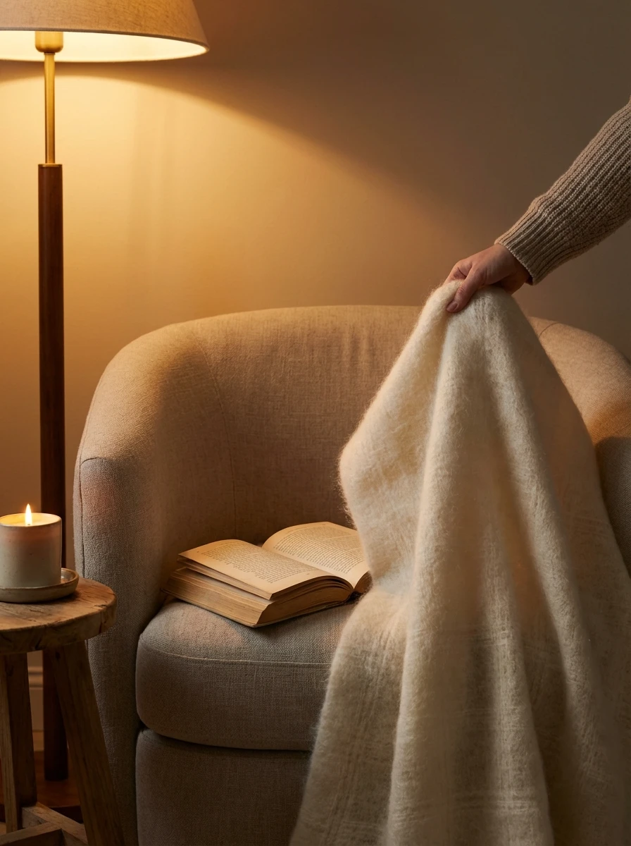 Le plaid en laine ou mohair : l'accessoire indispensable