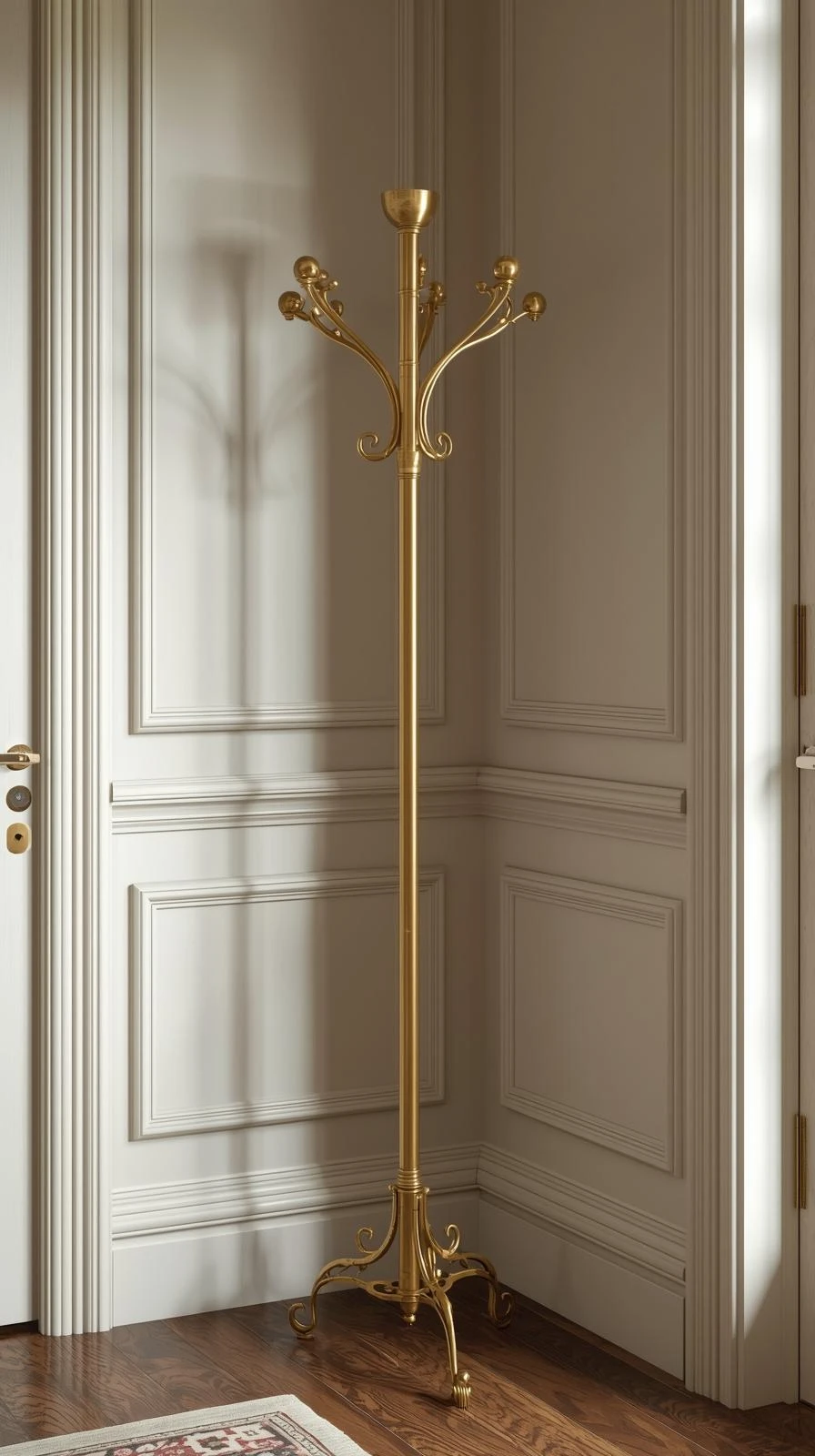 Le Porte-Manteau Sur Pied En Laiton
