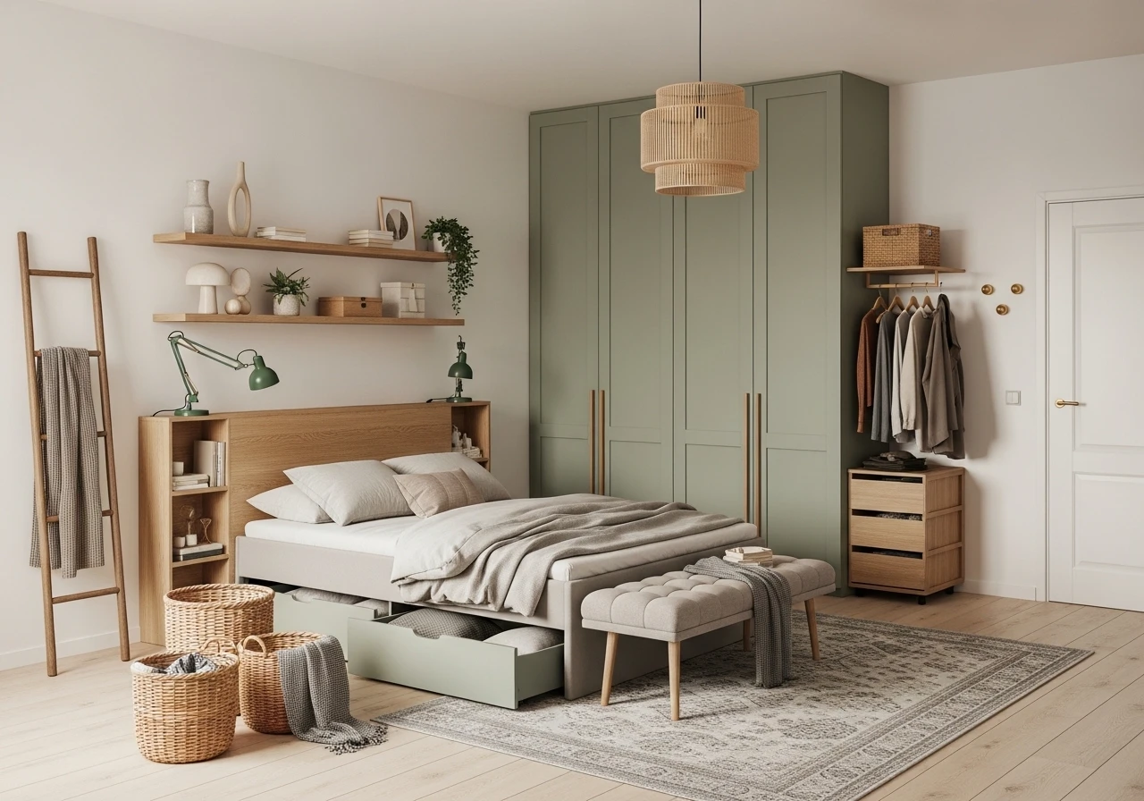 Rangement cocooning et optimisation d'une chambre zen