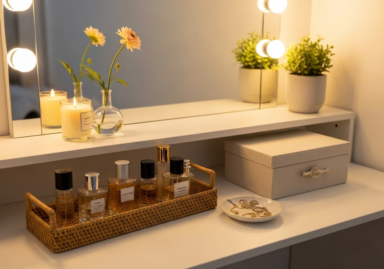 Rangement coiffeuse : un espace beauté élégant et organisé