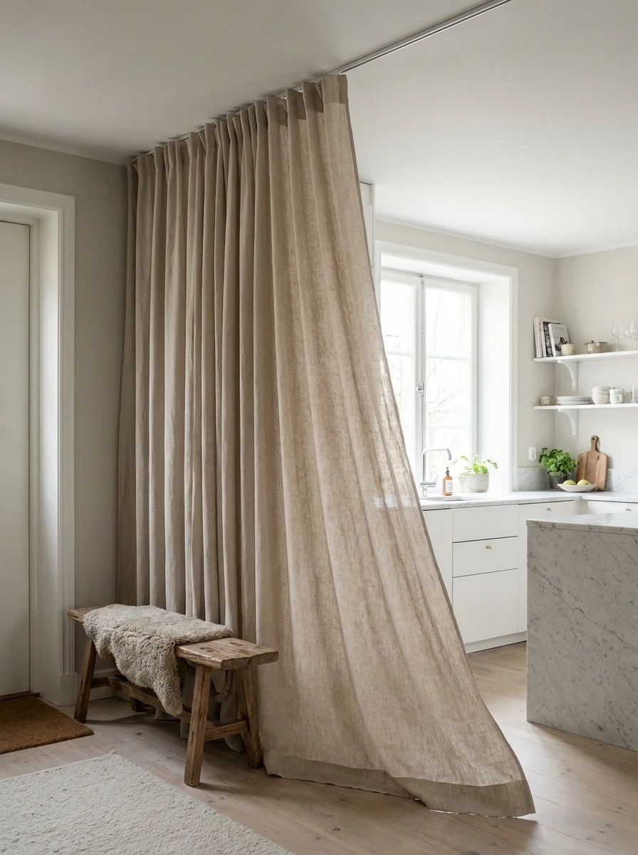 Le Rideau Métallique Ou Textile Suspendu