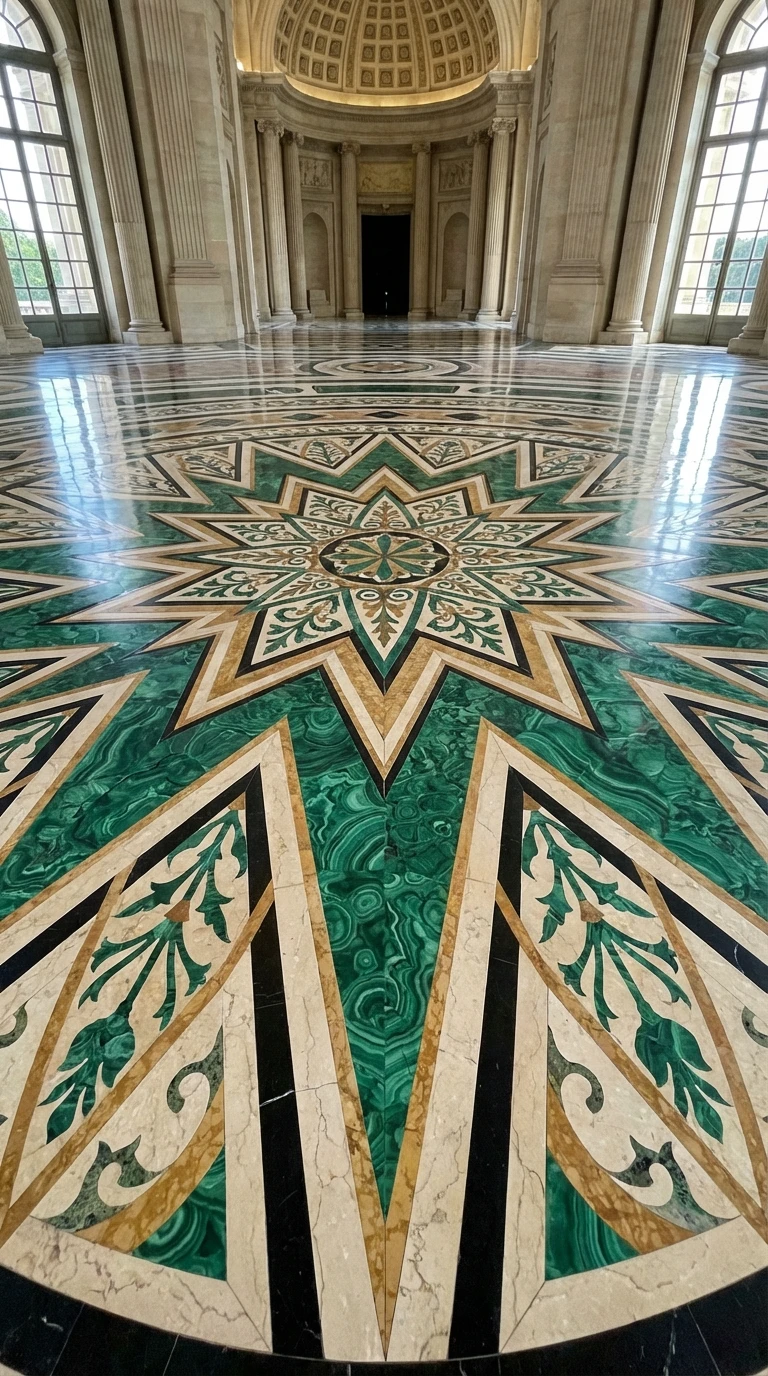 Le Sol En Marbre Incrusté