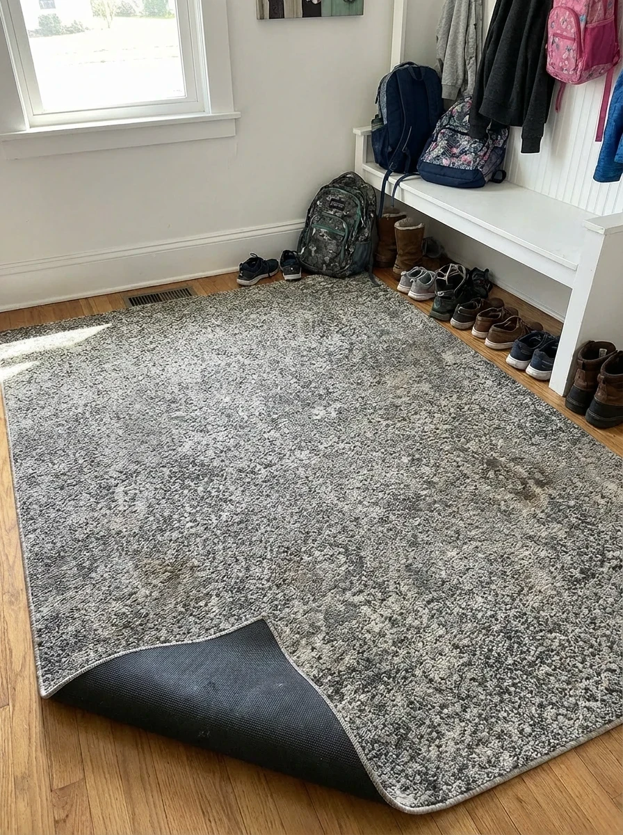 Tapis d'Entrée Moucheté Effet Granit avec Antidérapant