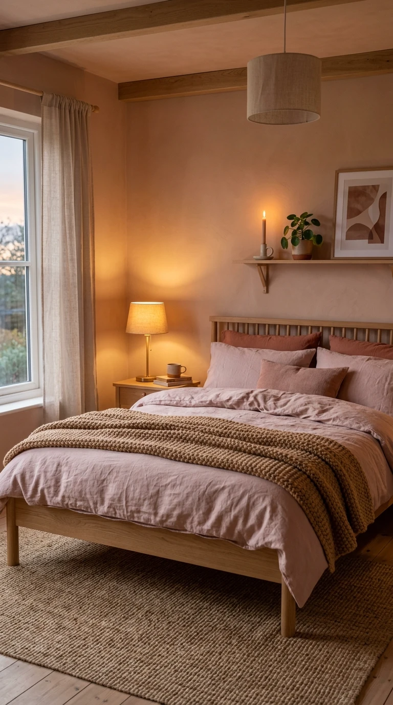 Le terracotta pâle et le rose poudré : la chaleur hygge