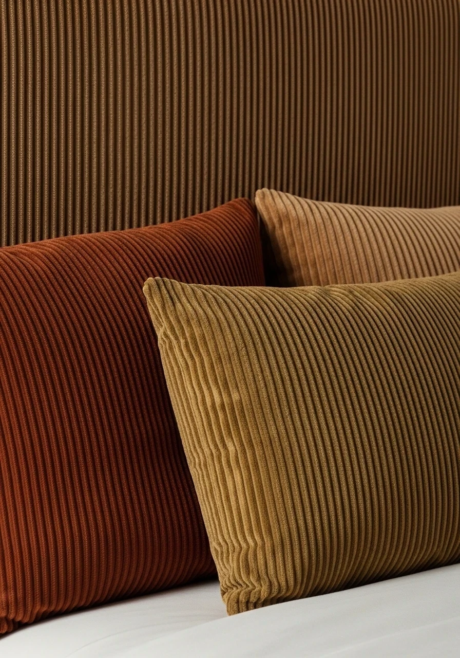 Le velours côtelé, la texture qui structure l'espace