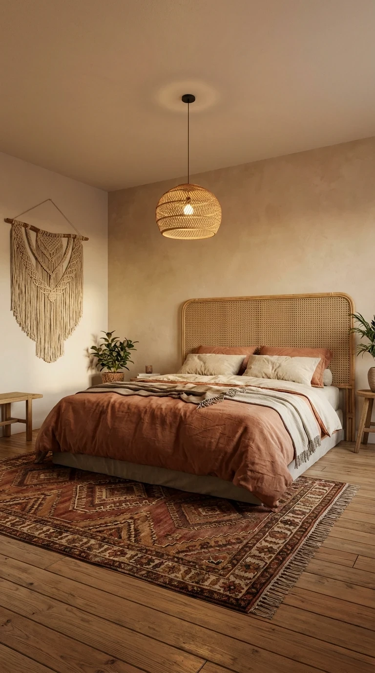 Les couleurs de la chambre bohème cocooning