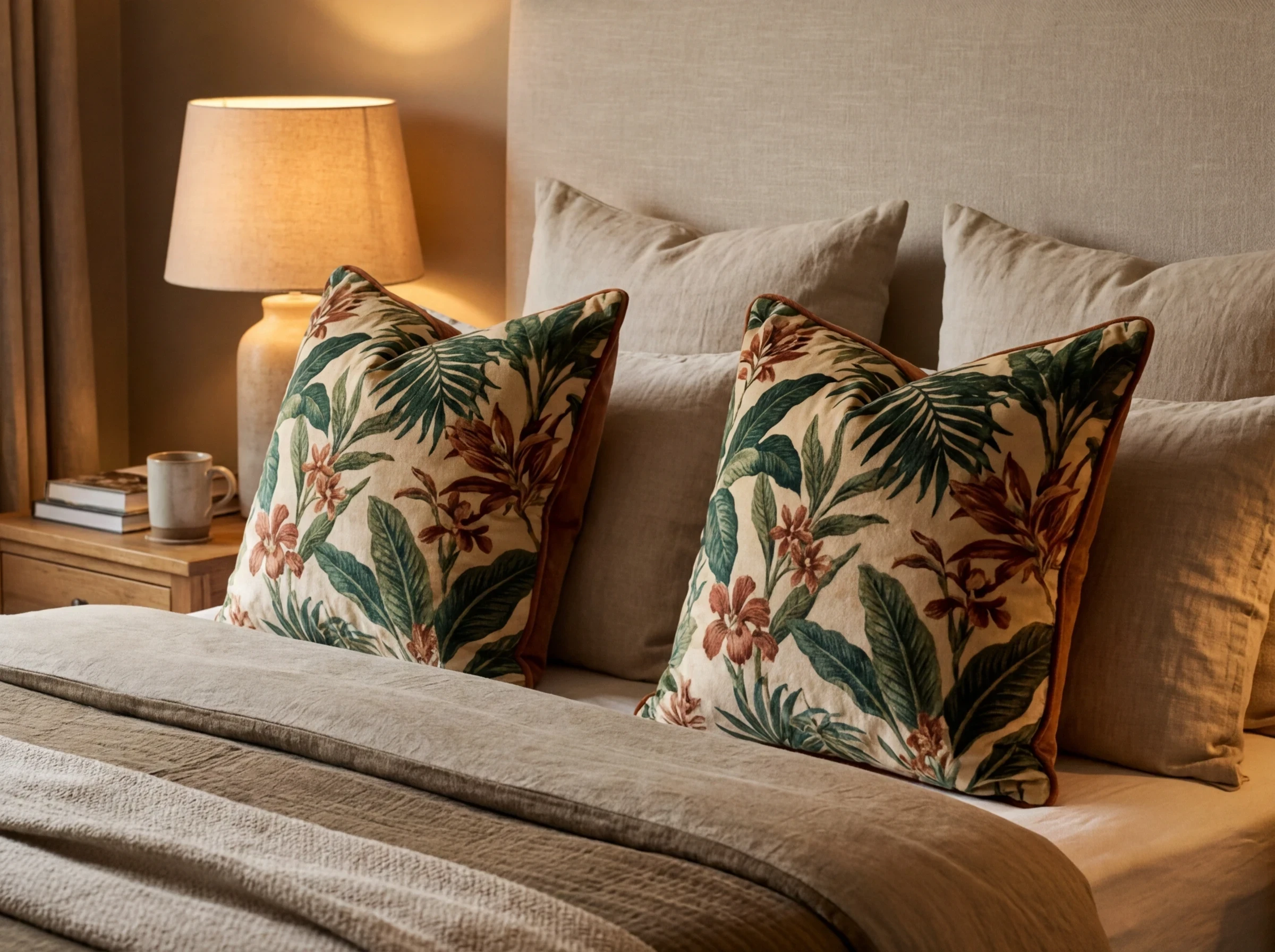 L'importance de la déco et des coussins en velours pour une chambre cocooning