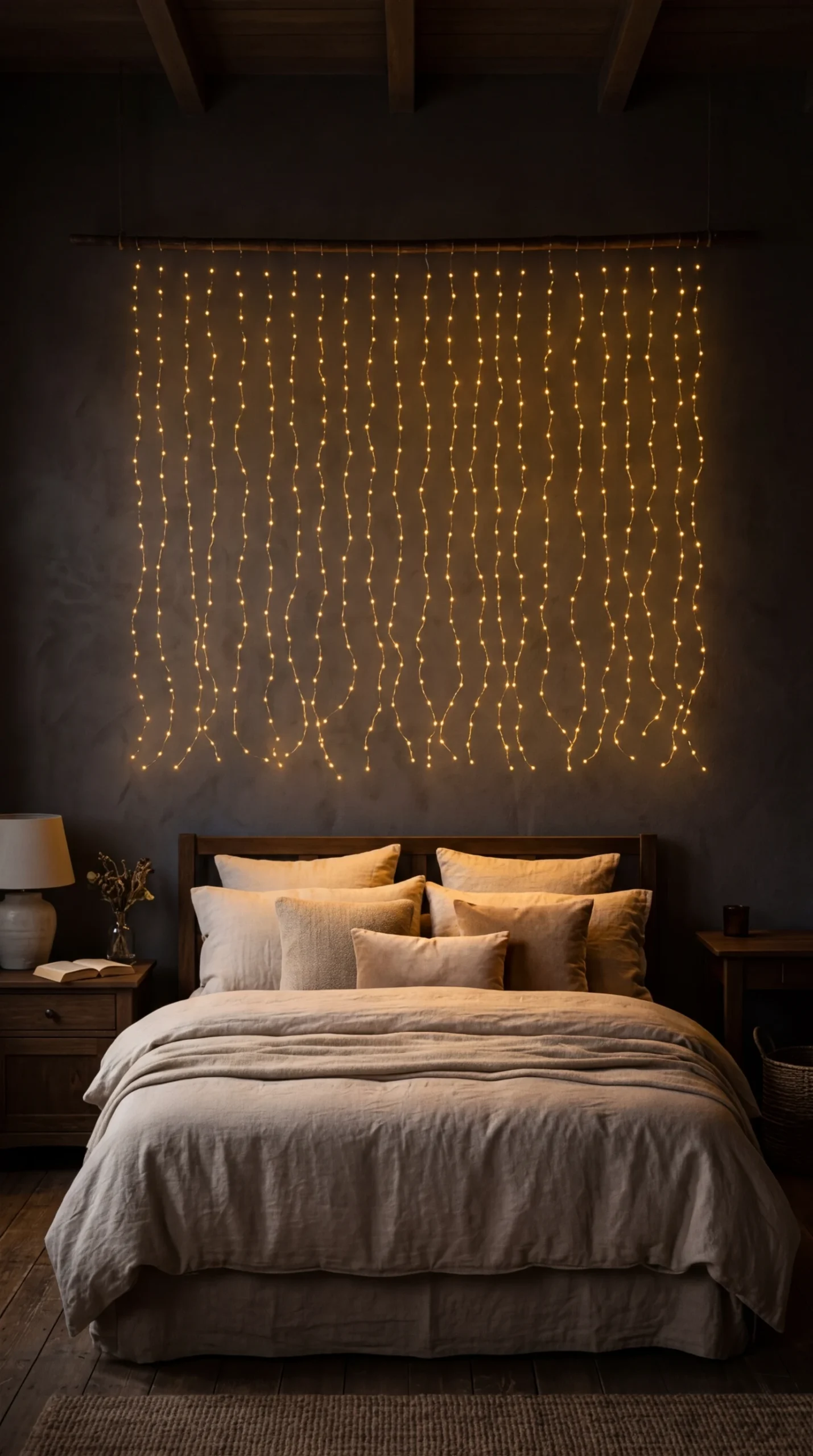 Guirlande lumineuse rideau pour décoration de chambre