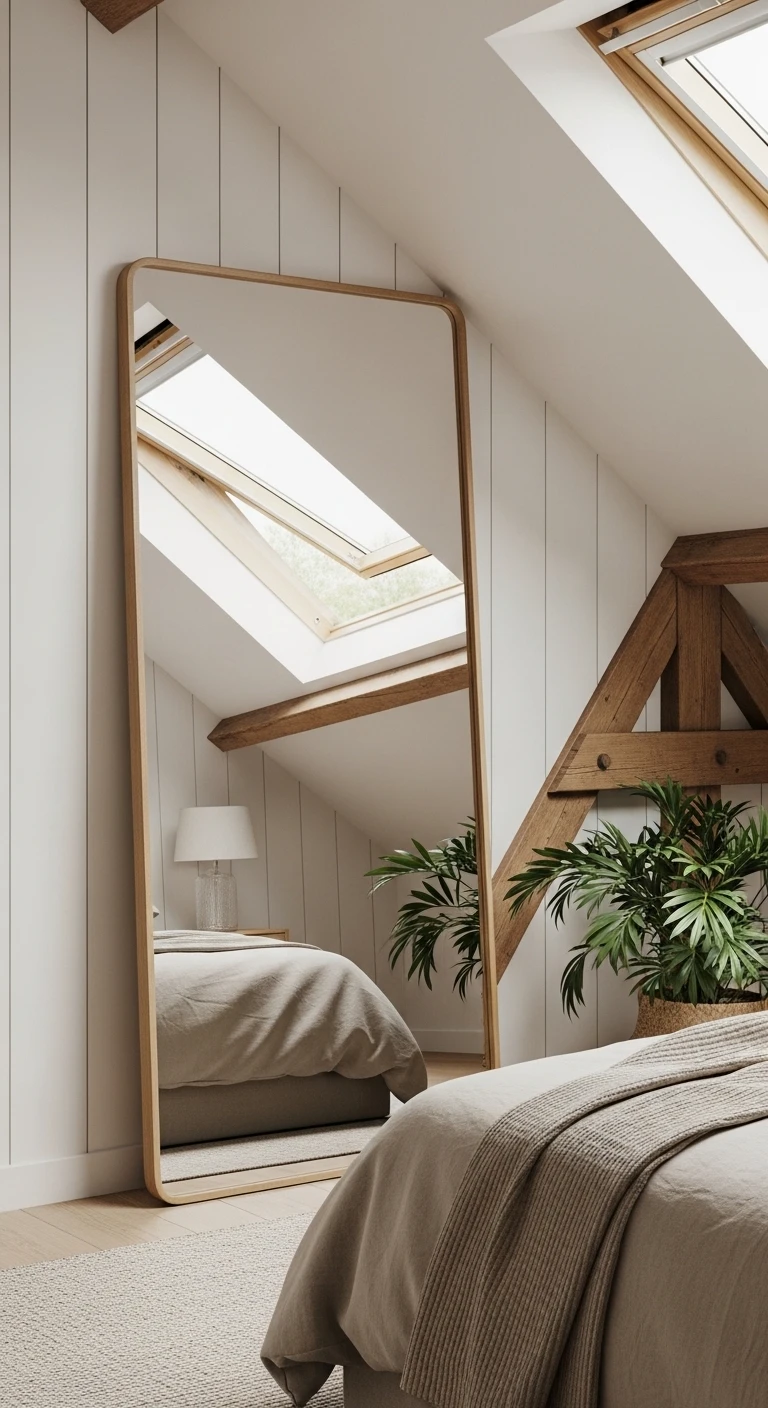 Miroir pour agrandir et illuminer les combles