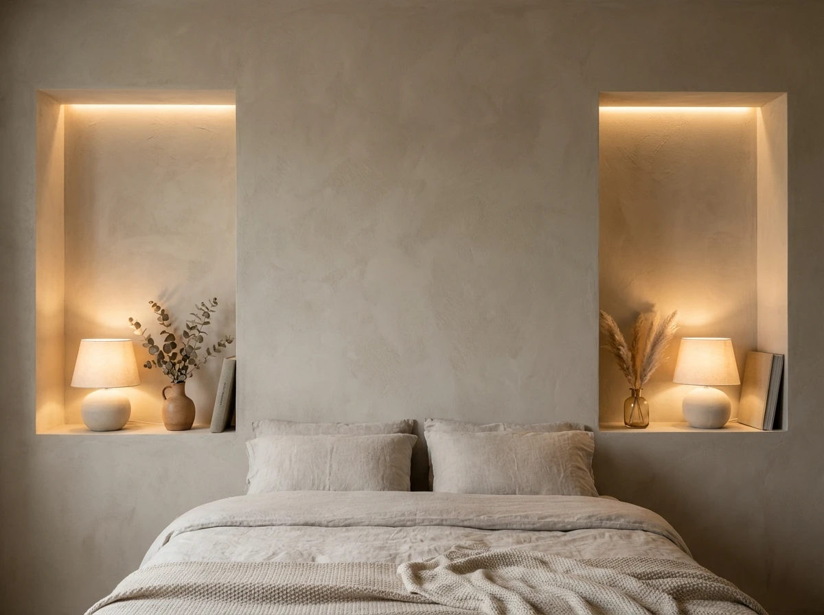 Niches murales : rangement encastré et design de chambre