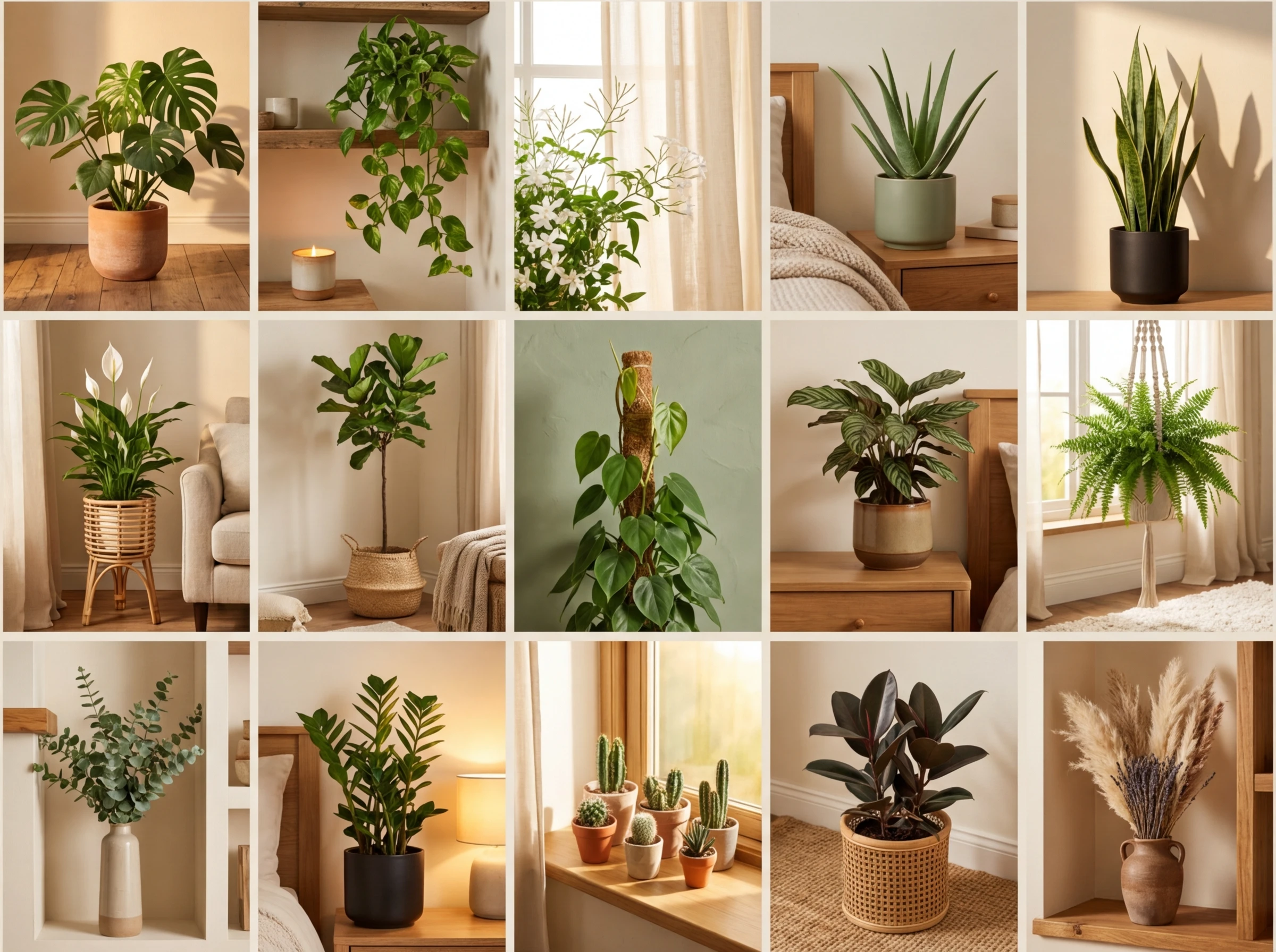 Décoration et plantes pour une chambre cocooning parfumée